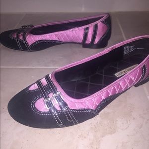 Tommy Girl!!! Cute flats pink/black 8